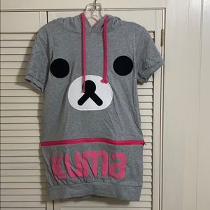Rilakuma bear pull over hoodie tunic